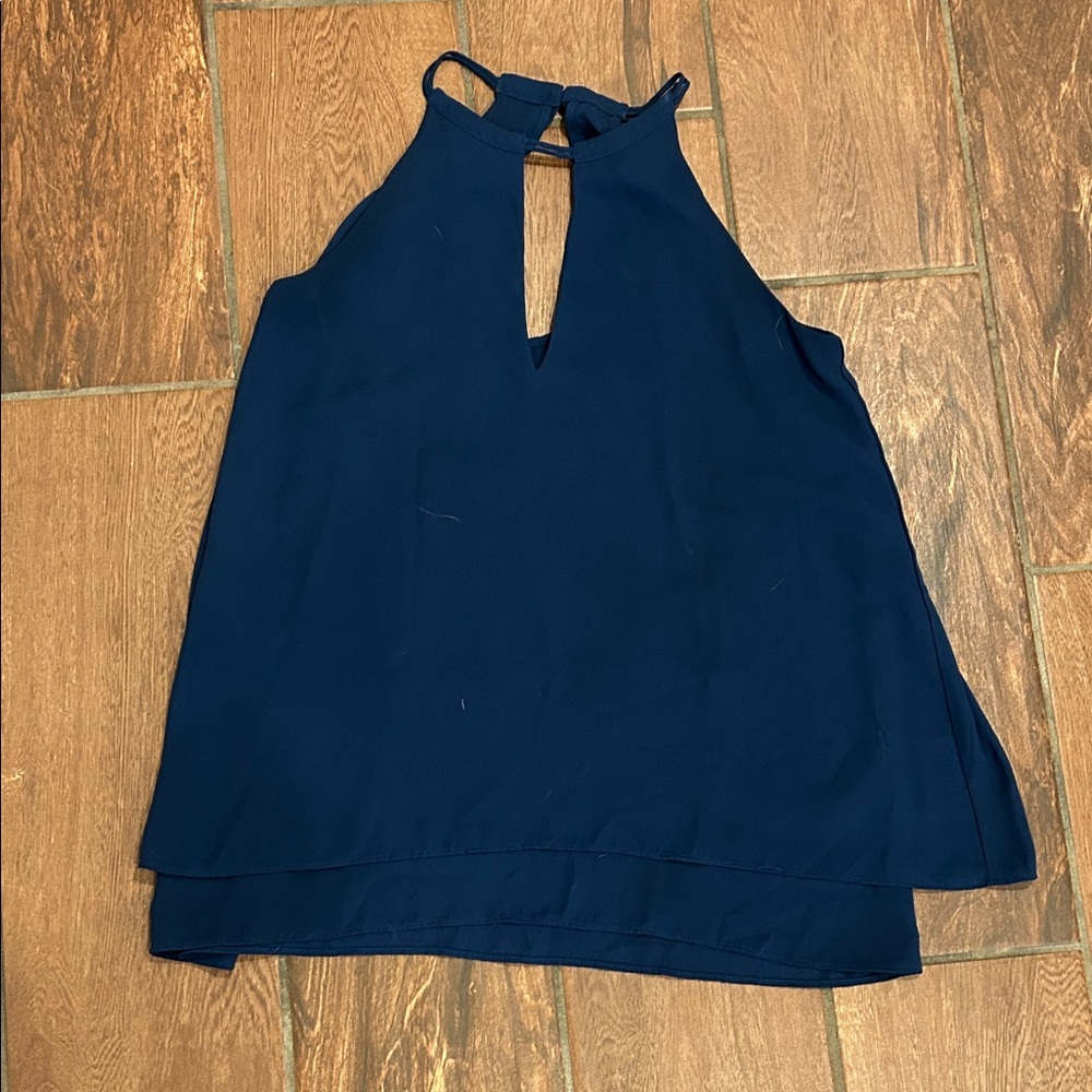 Banana republic size S may high neck keyhole work shell